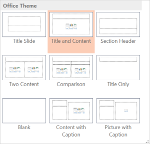 PowerPoint Layout - Title And Content