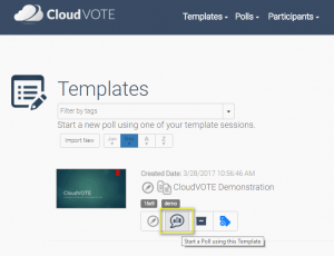 Start a new session from Template